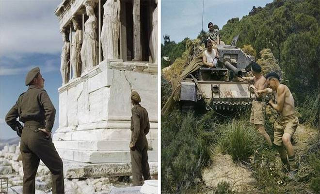 Σπάνιες έγχρωμες φωτογραφίες από τον Δεύτερο Παγκόσμιο Πόλεμο μας μεταφέρουν πίσω στον χρόνο